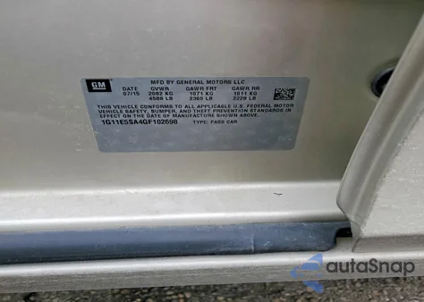 2016 Chevrolet Malibu Limited Ltz from USA, damaged, VIN 1G11E5SA4GF102698